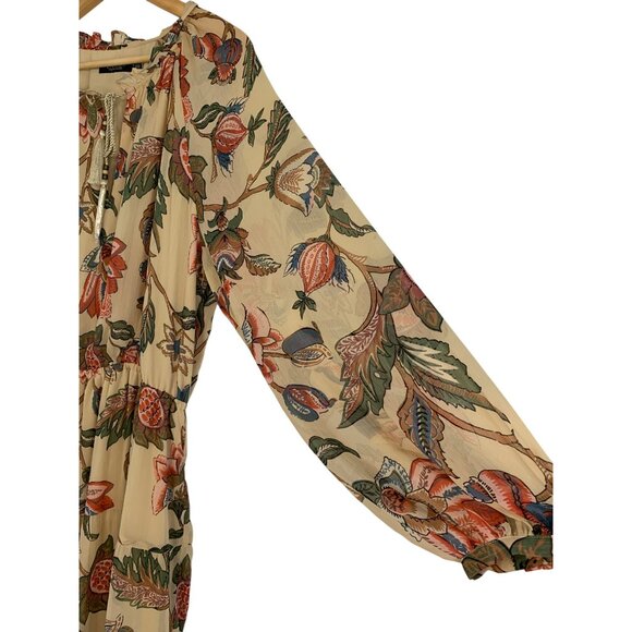 New Lauren Ralph Lauren Tiered Floral Maxi Dress Size 16 RHH10558 Long Sleeve - Picture 8 of 11